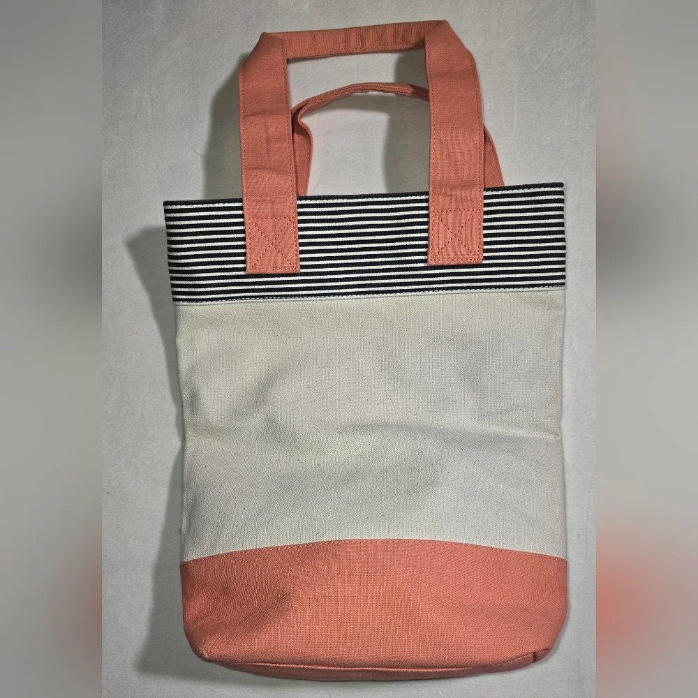 Ame & Lulu Preppy Canvas Tennis Tote Bag Pickleball Country Club - Picture 4 of 5